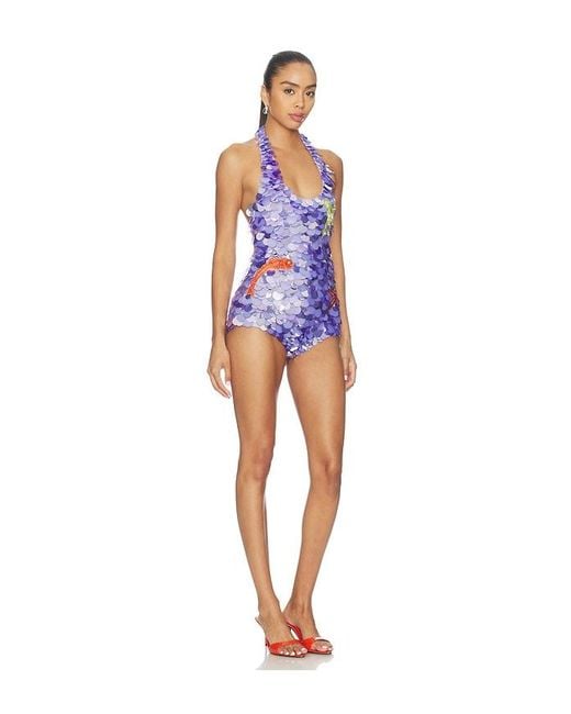 retroféte Multicolor Isabele Embroidered Romper