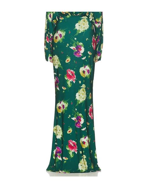 Norma Kamali Green Obie Long Skirt
