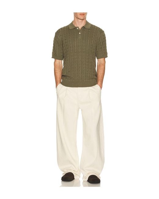 Knit Polo Cable En Color Verde Talla (También En S, Xl) Beams Plus de hombre de color Green