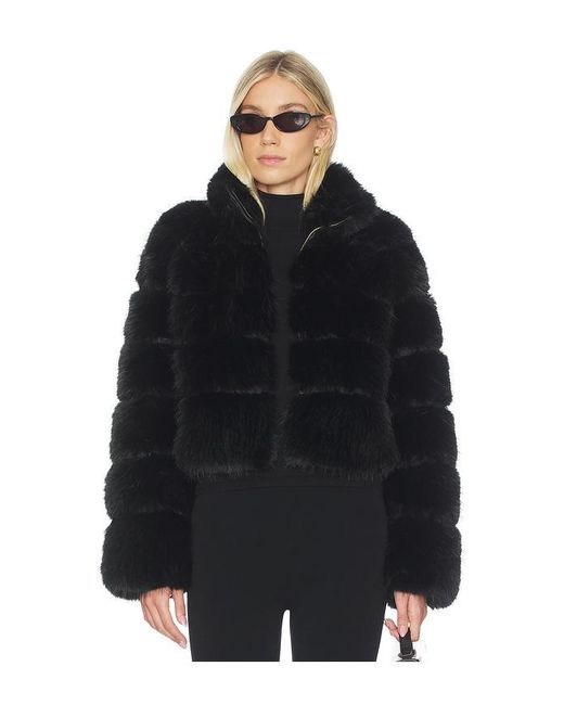 Generation Love Black Lyla Faux Fur Jacket