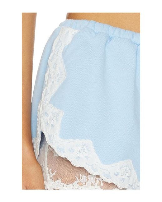 YUHAN WANG Blue Lace Lined Short