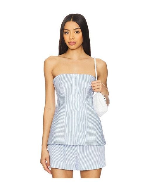 Jonathan Simkhai White Vivvy Bustier Top