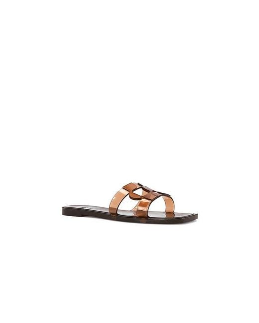 Jonathan Simkhai White Monogram Jelly Flat Slide