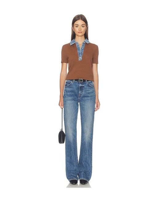 SER.O.YA Blue Erika Knit Top