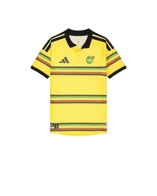 Adidas Originals Yellow Jff Jamaica 26 World Cup Jersey for men