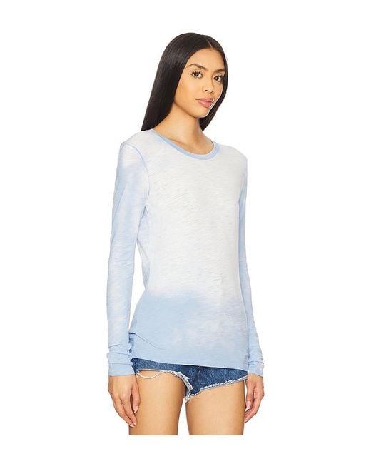 Goldie White Gradient Long Sleeve Tee