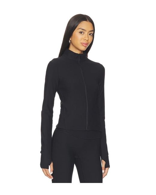 Spanx Black Smooth On Form Full Zip Jacket