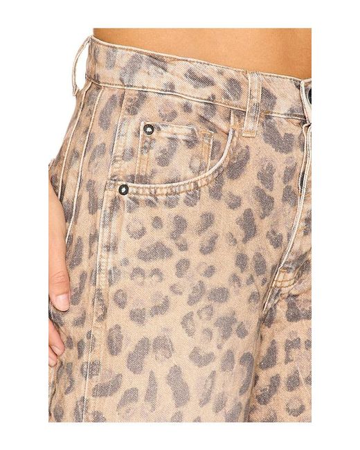 Free People Natural X We The Free Good Luck Printed Mid Rise Barrel