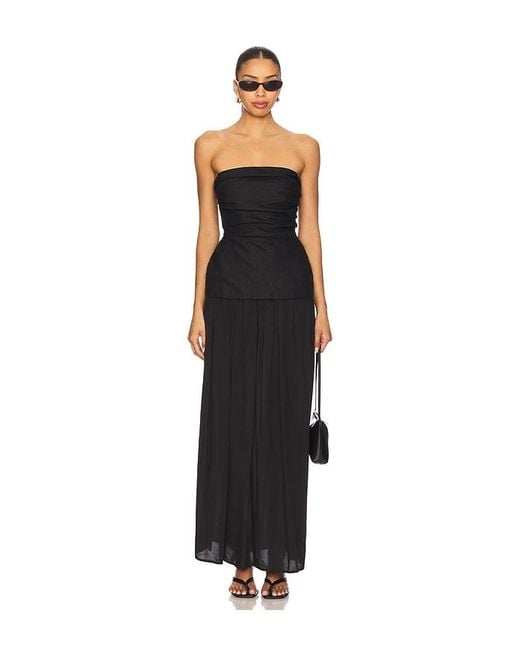Faithfull The Brand Black Hedy Maxi Dress