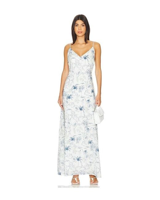 SNDY'S White Pomelo Maxi Dress