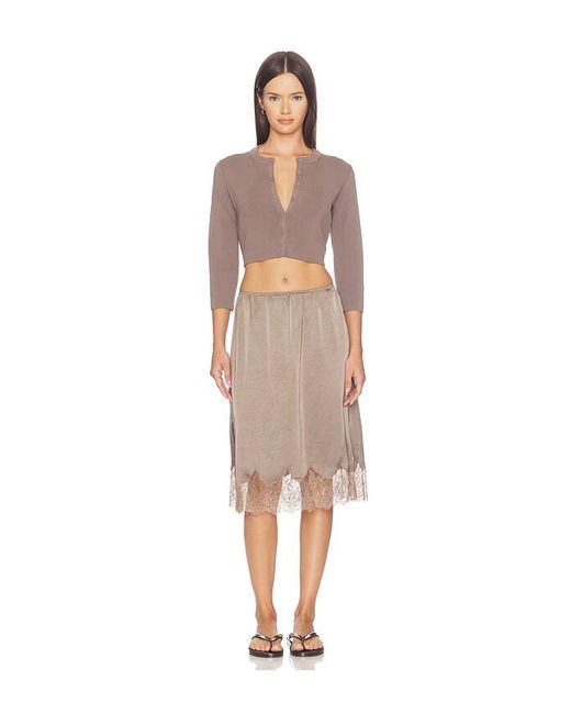 Citizens of Humanity Natural Lace Trimmed Skirt
