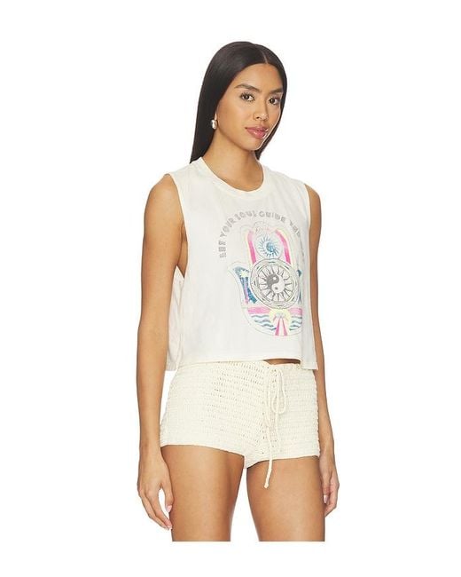 Spiritual Gangster White Soul Guide Spirit Cropped Tank Top