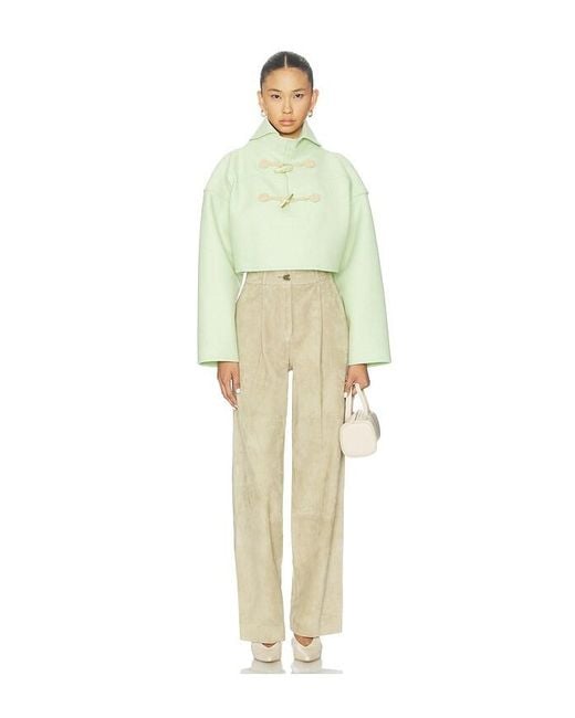 KENZO Green Boxy Cropped Vareuse Jacket