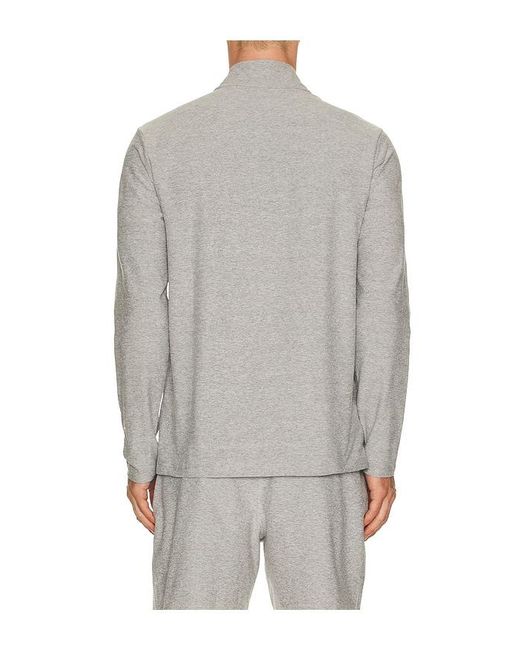 Beyond Yoga Gray Spacedye Terrain Quarter Zip Pullover for men