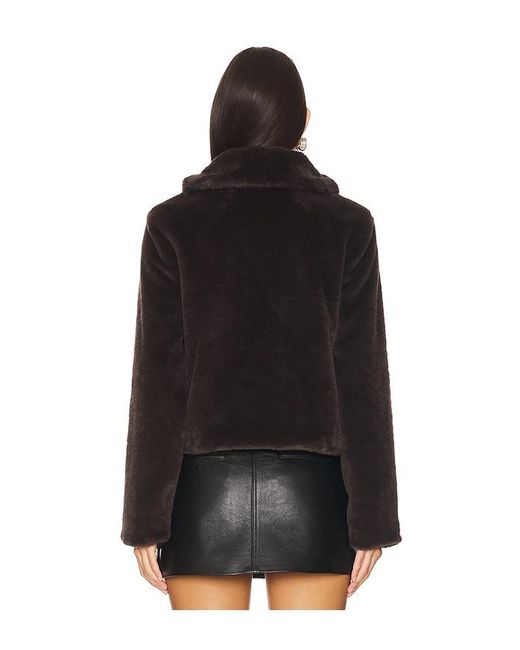 superdown Black Tianna Faux Fur Jacket