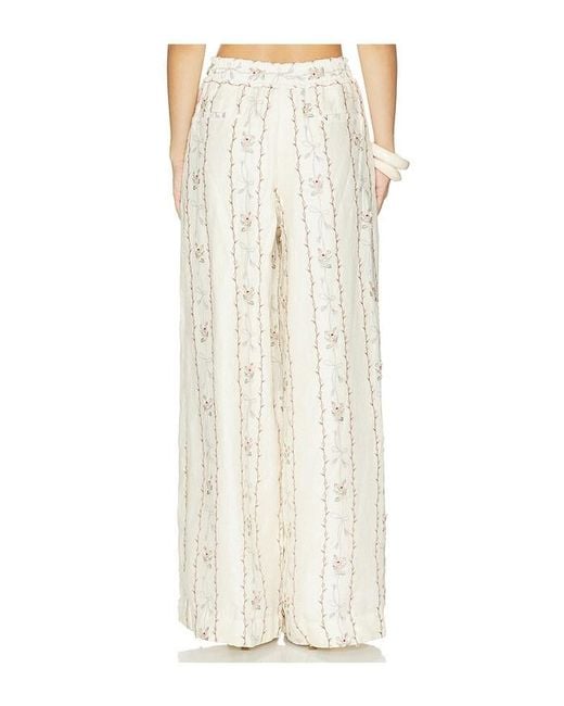 Agua Bendita White Tota Navegante Trousers