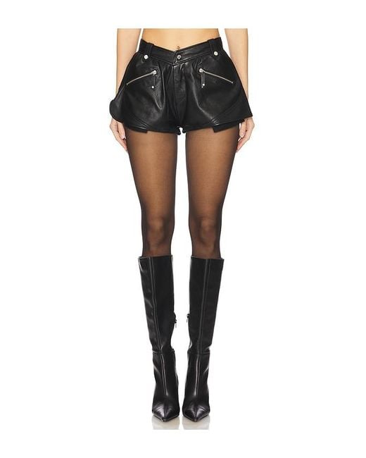 Vaillant Black Ledershorts Im Biker-Stil