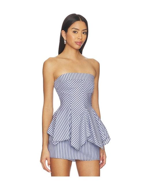 Lovers + Friends Blue Gracie Top