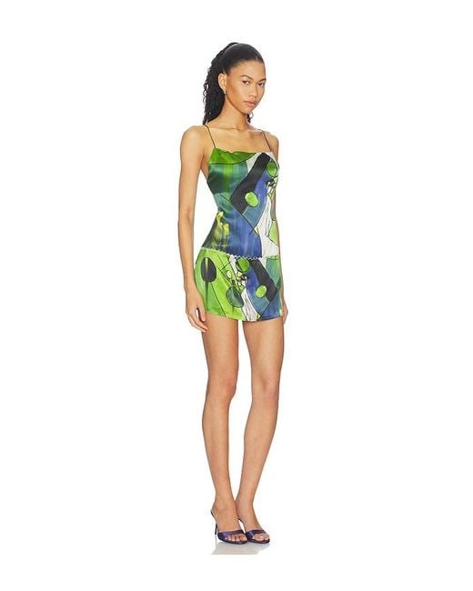 YELLOW THE LABEL Blue X Revolve Odette Silk Dress