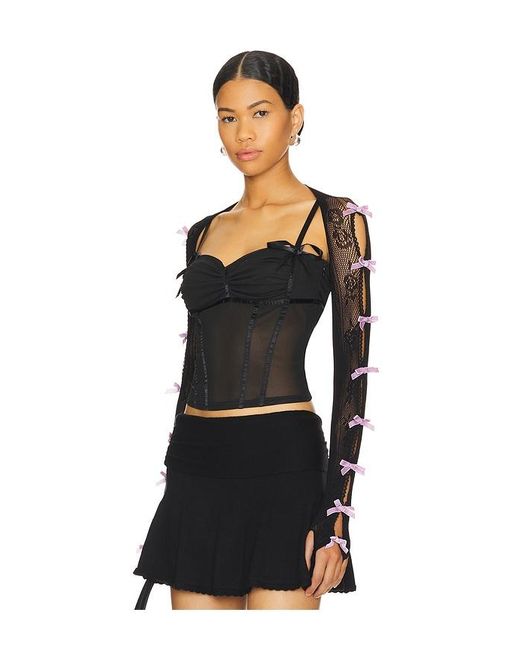 nodress Velvets Bow Lace Oversleeves