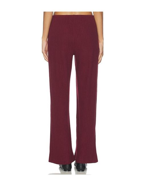 DONNI. Red The Sweater Rib Simple Pant