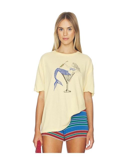 Free People White Best Coast Tee
