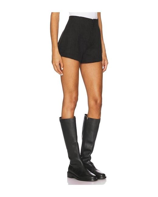 Elodie the Label Black Elodie Hayes Faux Suede Shorts
