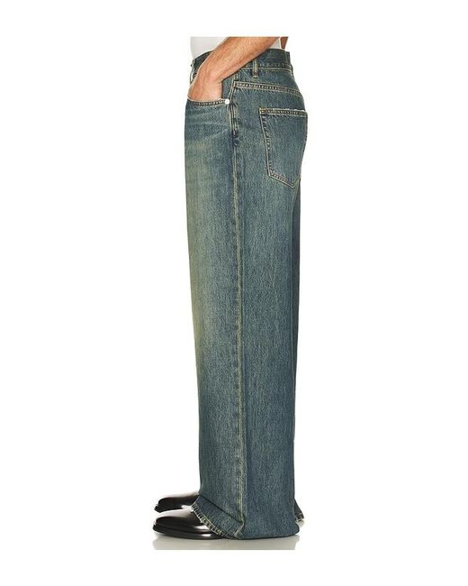 Helmut Lang Green Destroyed Denim for men