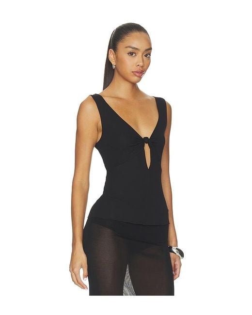 geel Black Roman Top