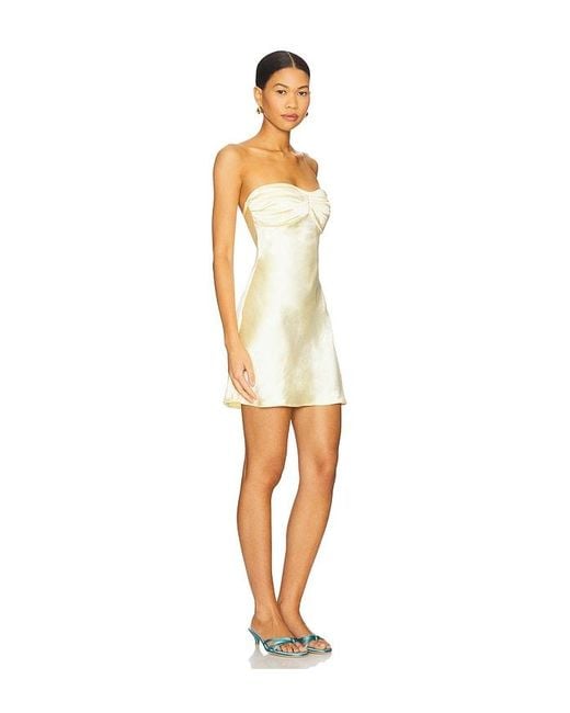 MORE TO COME White Paloma Strapless Dress