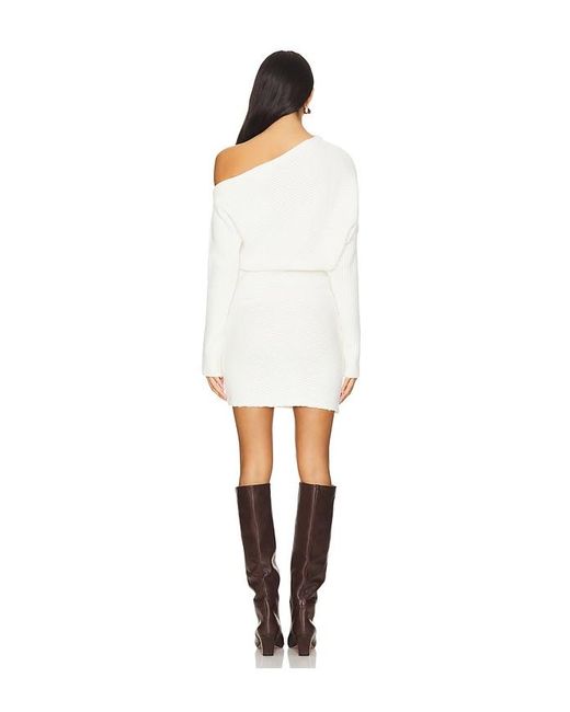 Lovers + Friends White Lucas Off Shoulder Mini Dress