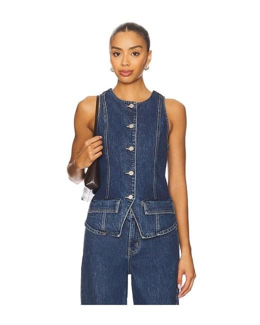 Show Me Your Mumu Blue Midland Vest Top