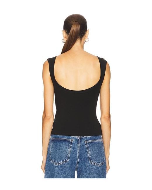 St. Agni Black Organic Cotton Ballerina Top