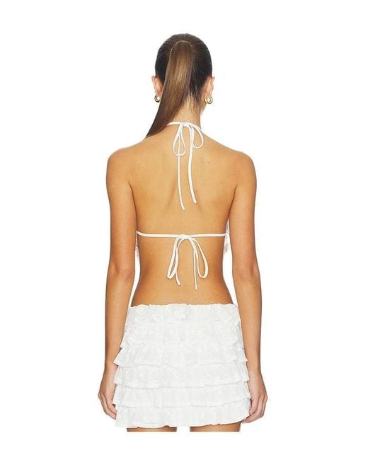 MORE TO COME White Leigh Halter Top