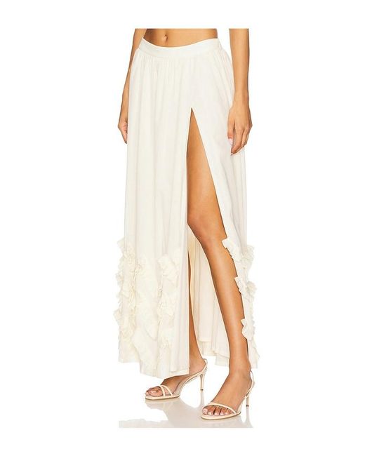 MAJORELLE White Lindy Maxi Skirt