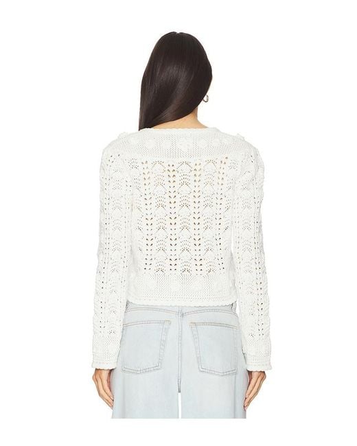 Rixo White Cardigan Kyra