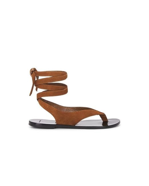 Black Suede Studio Brown Tres Sandal
