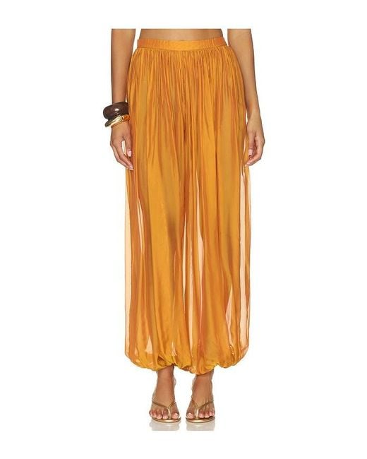 retroféte Orange Evolet Chiffon Pant