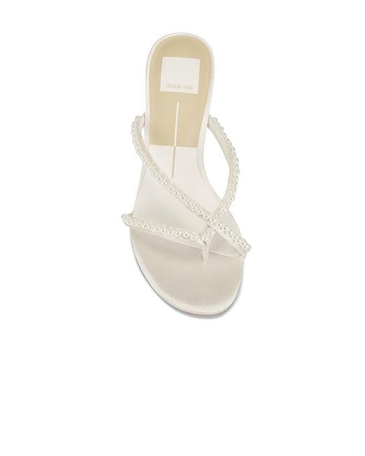 Dolce Vita White Liano Pearl Heel