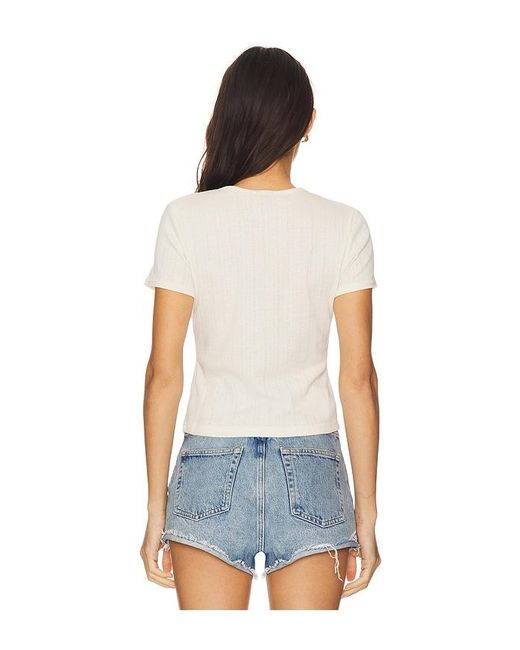 Rails White Muse Pointelle Tee
