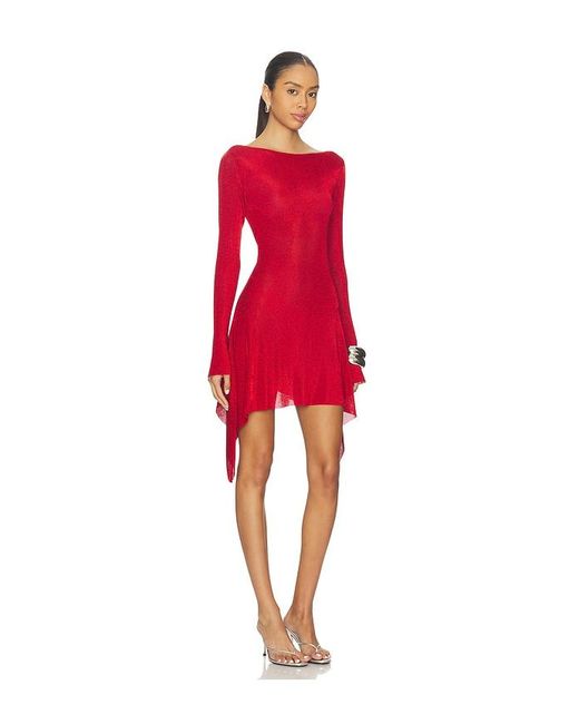 GUIZIO Red X Revolve Rose Dress