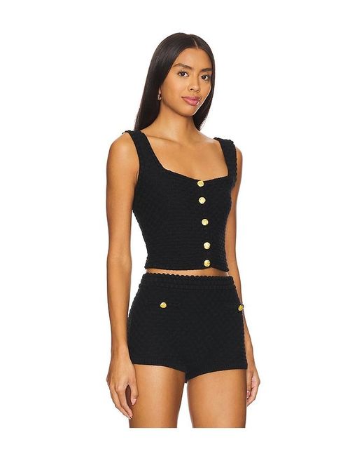 MAJORELLE Black Evaline Top