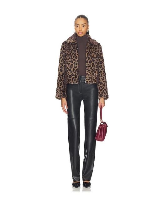 AllSaints Brown Saye Faux Fur Jacket
