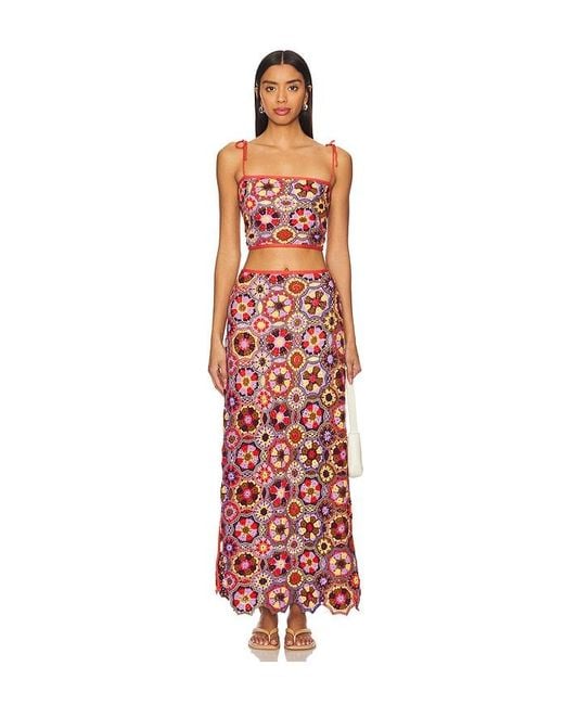 Agua Bendita Red X Revolve Vicky Crop Top