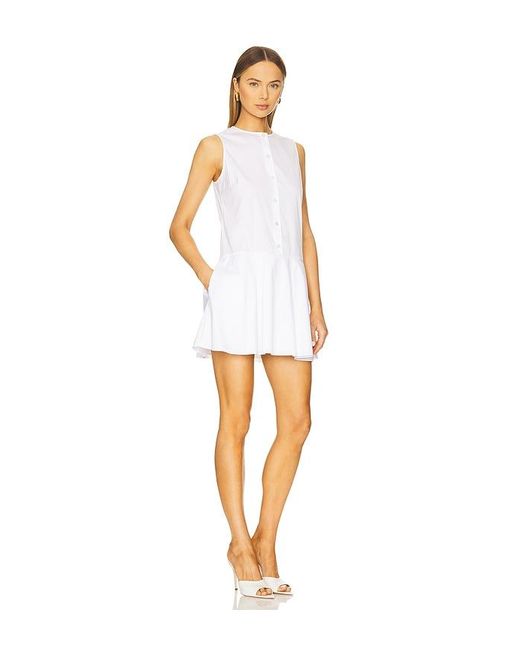 Minivestido Sin Mangas Con Botones En Color Blanco Talla (También En M, S, Xl) Theory de color White