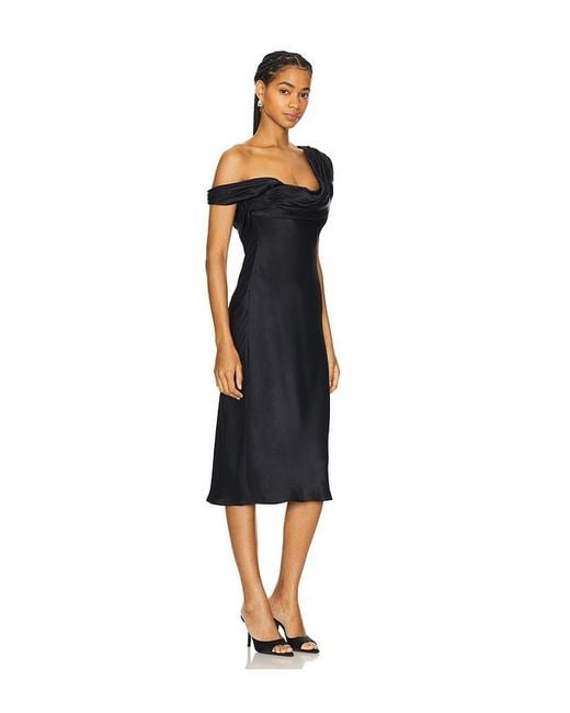 LPA Black Vania Midi Dress