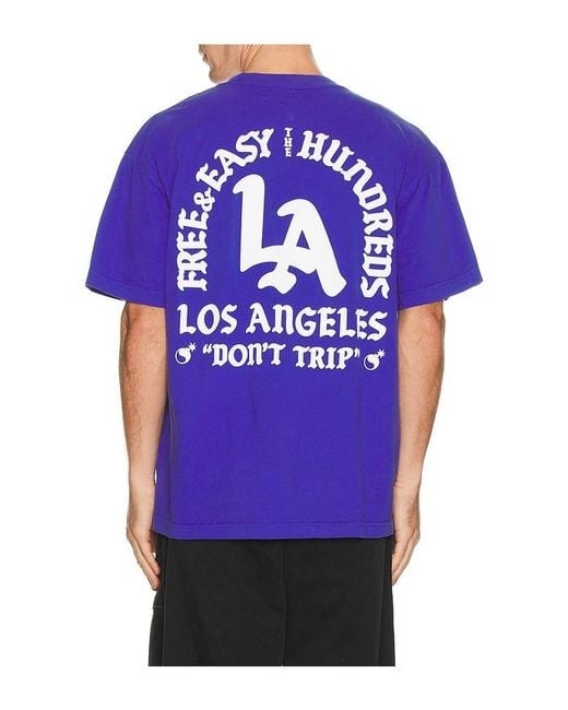 The Hundreds Blue X Free & Easy Don'T Trip T-Shirt for men