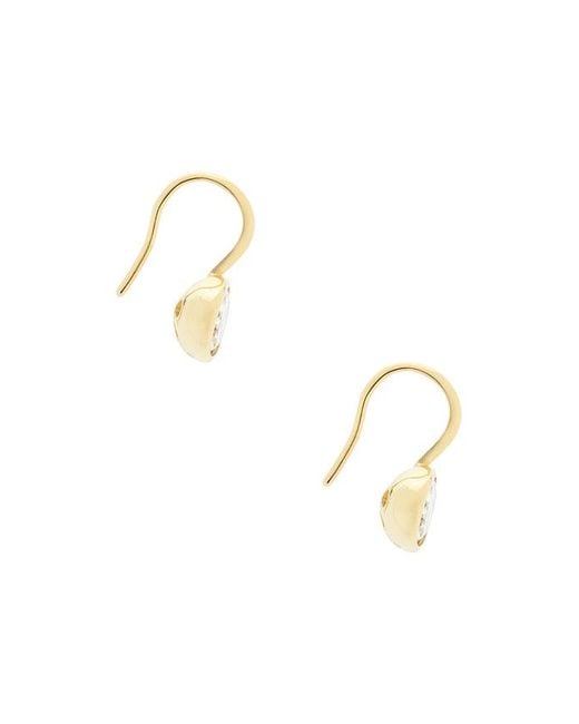 Shashi Metallic Oval East To West French Hook