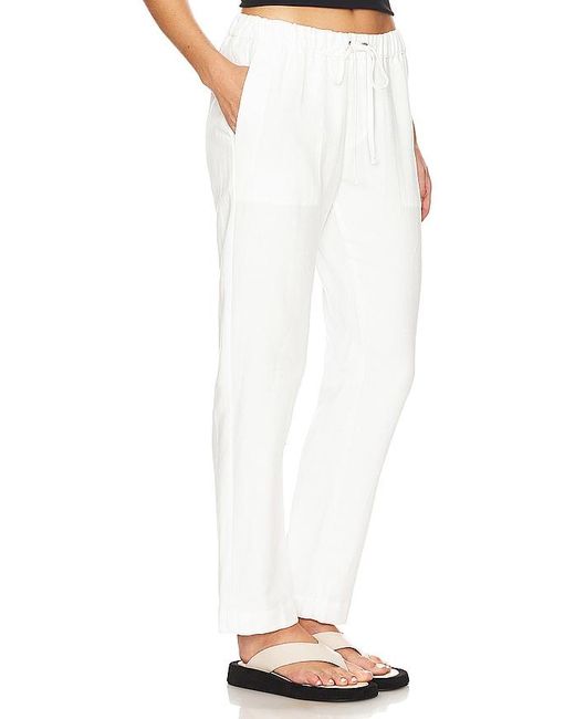 Enza Costa White Twill Easy Pant