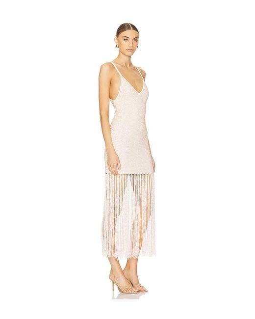 Dodiee White Crochet Sequin Gown